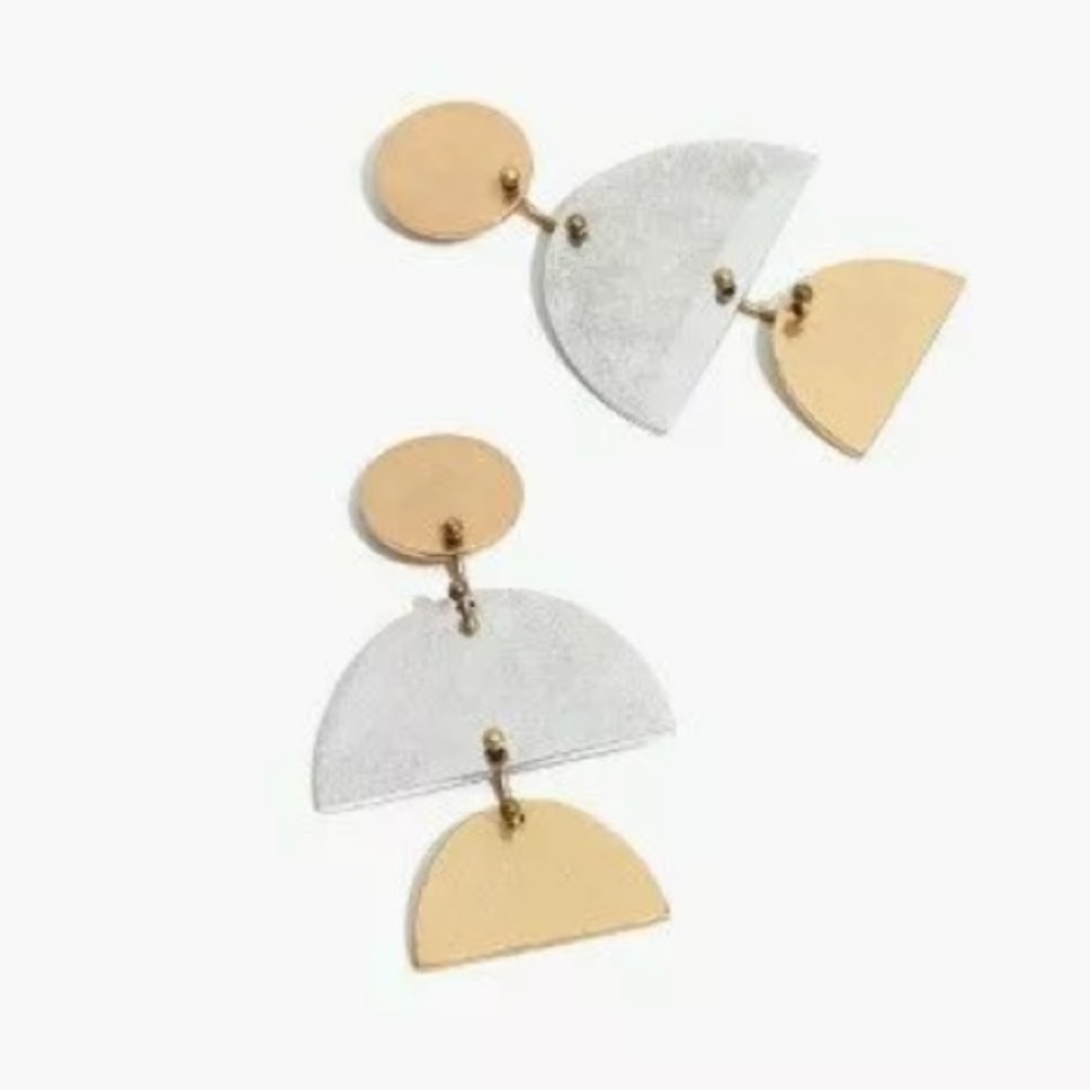 Madewell metal statement earrings sculpture NWT - Picture 2 of 2